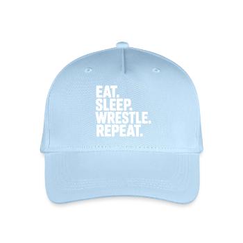 Mange. Dors. Lutte. Répétez. - Casquette de baseball bio Enfant - bleu clair - Devant