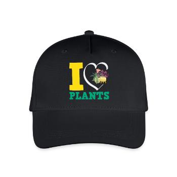 Jardinier amoureux des plantes - Casquette de baseball bio Enfant - noir - Devant
