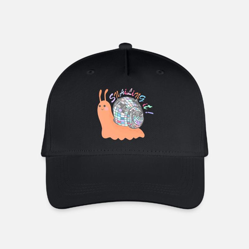 Escargot ! – Escargot coloré avec boule disco - Casquette de baseball bio Enfant - noir