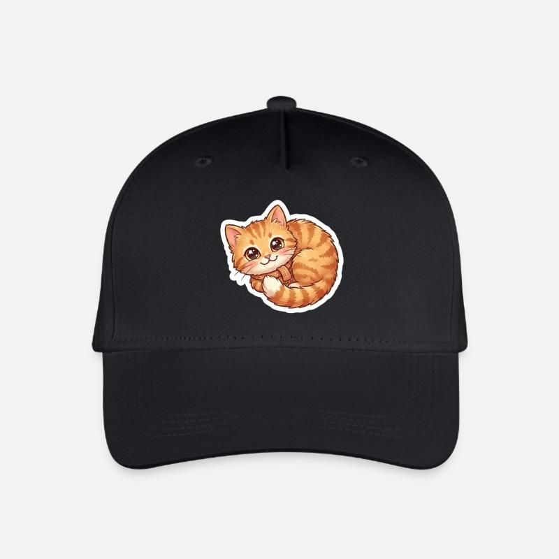 Écharpe douillette orange pour chat - Casquette de baseball bio Enfant - noir