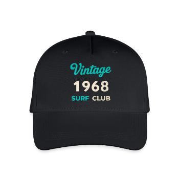 Vintage 1968 Surf Club Retro Geburtsjahr Geschenk - Kinder Bio Basecap - Schwarz - Vorne