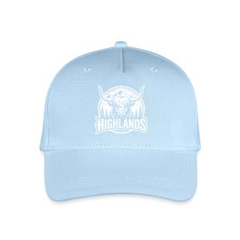 Highlandrinder Highlands - Kinder Bio Basecap - Hellblau - Vorne