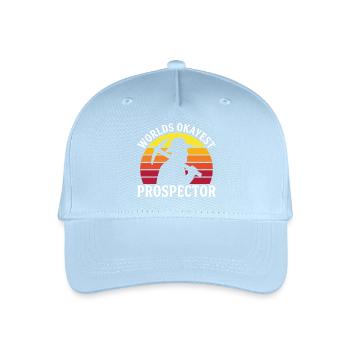 Funny Worlds Okay Goldgräber-Bergarbeiter - Kinder Bio Basecap - Hellblau - Vorne