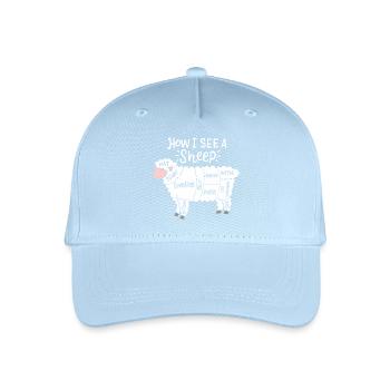 Comment je vois un diagramme de mouton - Casquette de baseball bio Enfant - bleu clair - Devant