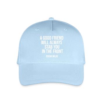 Oscar Wilde Friendship Quote - Organic Kids’ Baseball Cap - light blue - Front