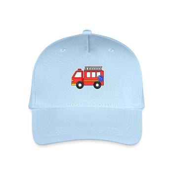 Camion de pompiers - Casquette de baseball bio Enfant - bleu clair - Devant