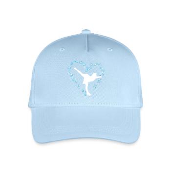 Eiskunstlauf Schlittschuhlauf Eis Figuren Tanz - Kinder Bio Basecap - Hellblau - Vorne