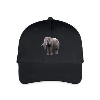 Elefant - Kinder Bio Basecap - Schwarz - Vorne