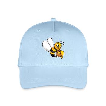Industrious Honey Bee - Design - Organic Kids’ Baseball Cap - light blue - Front