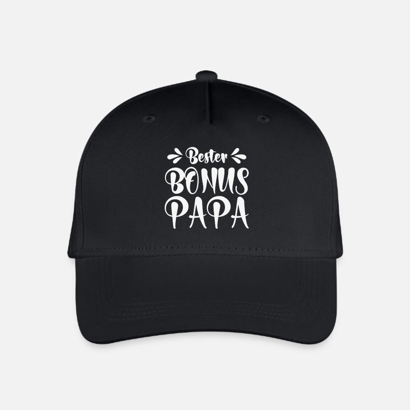 Bester Bonus Papa - Kinder Bio Basecap - Schwarz