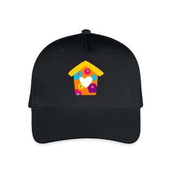 House Birdhouse Spring Summer Bird Colorful Kids - Organic Kids’ Baseball Cap - black - Front