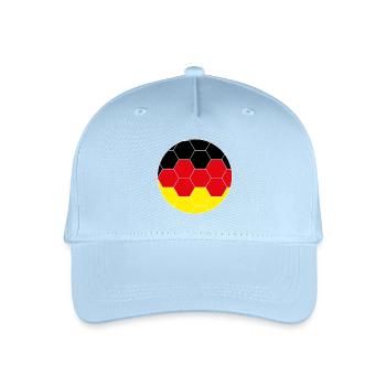 Deutschland Fußball Hexagon - Kinder Bio Basecap - Hellblau - Vorne