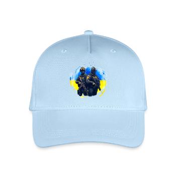 Des soldats devant l’Ukraine Drapeau de la liberté Donbass - Casquette de baseball bio Enfant - bleu clair - Devant