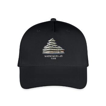Burg Matsumoto-jo, Nagano, Japan Handzeichnung - Kinder Bio Basecap - Schwarz - Vorne