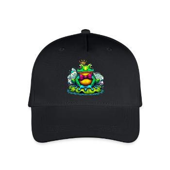 Frosch mit der Königskrone - Kinder Bio Basecap - Schwarz - Vorne