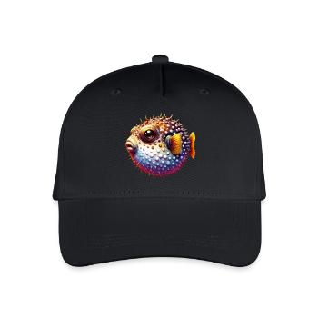 Kugelfisch - Kinder Bio Basecap - Schwarz - Vorne