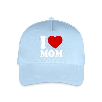 I love mom - Kinder Bio Basecap - Hellblau - Vorne