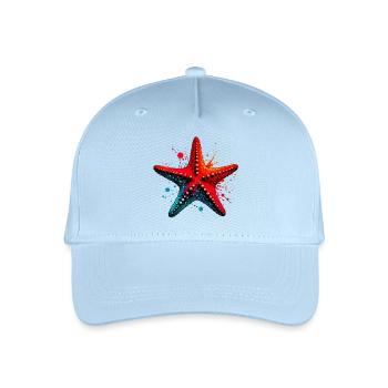 Seestern - Kinder Bio Basecap - Hellblau - Vorne