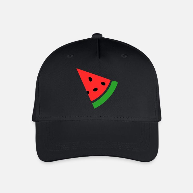 Wassermelone Melone - Kinder Bio Basecap - Schwarz