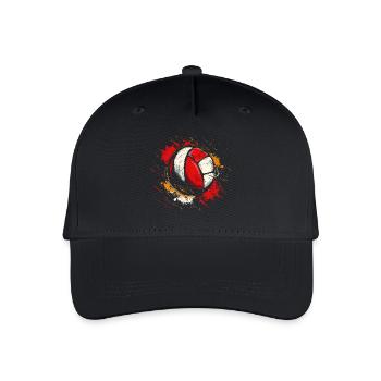 Dessin de volley-ball - Casquette de baseball bio Enfant - noir - Devant
