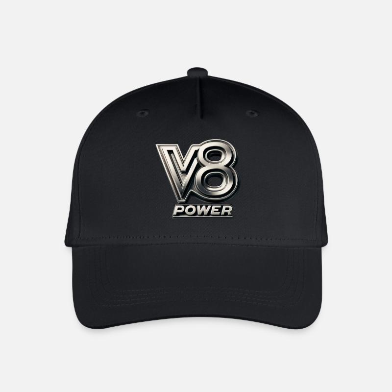 V8 power - Organic Kids’ Baseball Cap - black