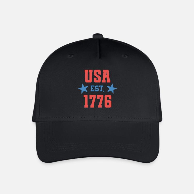 USA Est 1776 - Kinder Bio Basecap - Schwarz
