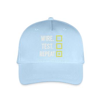 Apprentice electrician, student in the electrical trade - Organic Kids’ Baseball Cap - light blue - Front