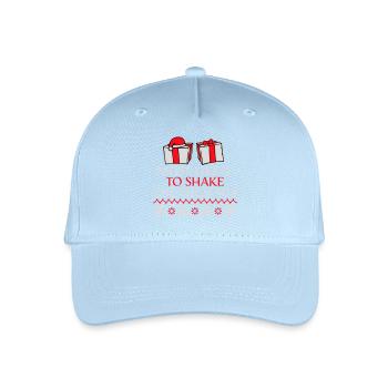 Most Likely to Shake the Presents Weihnachten Spaß - Kinder Bio Basecap - Hellblau - Vorne