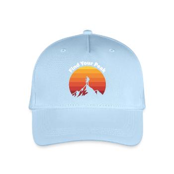 Trouvez votre voyage au sommet - Casquette de baseball bio Enfant - bleu clair - Devant