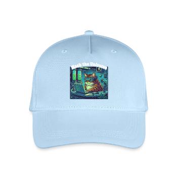 Hackerkatze im Universum - Kinder Bio Basecap - Hellblau - Vorne