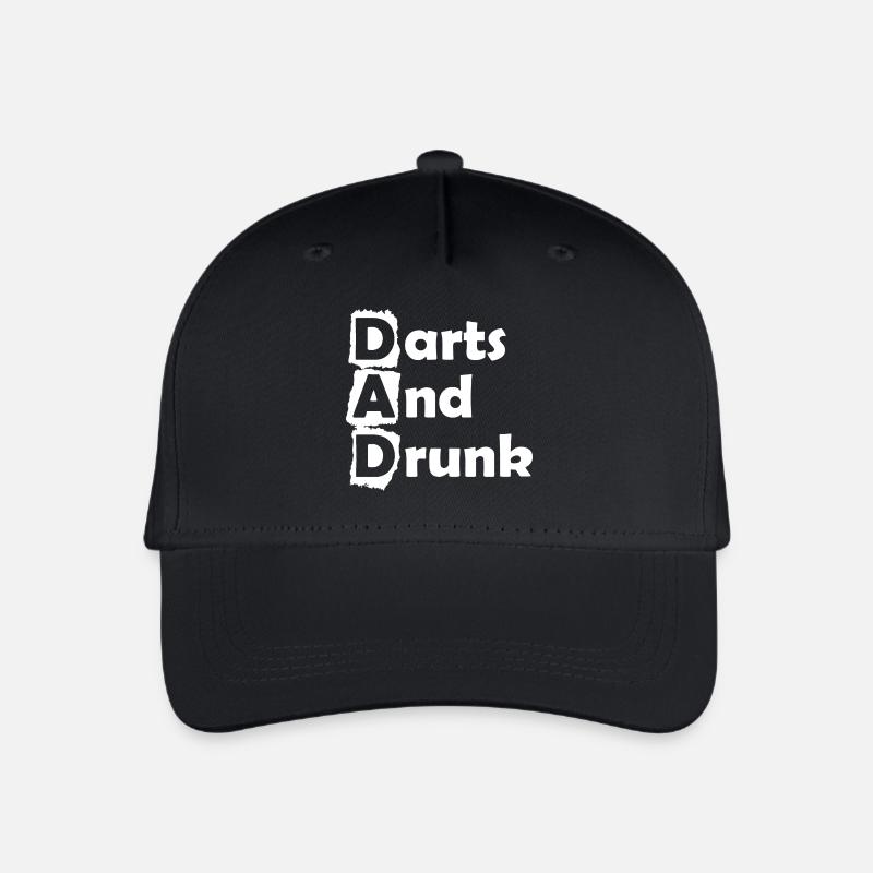 Dart,Darts and Drunk Weiß - Kinder Bio Basecap - Schwarz