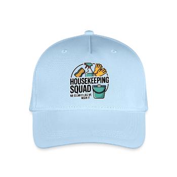 Lustiges Putzen Design - Kinder Bio Basecap - Hellblau - Vorne