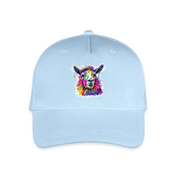 Pop Art Néon Lama - Casquette de baseball bio Enfant - bleu clair - Devant