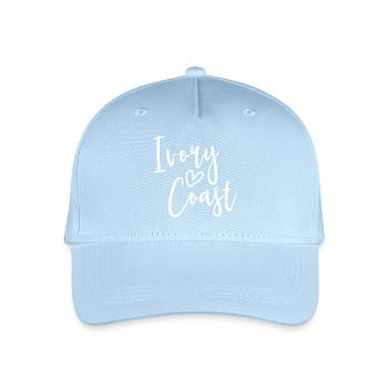 Cœur d’Ivoire Les Femmes Aiment la Côte d’Ivoire - Casquette de baseball bio Enfant - bleu clair - Devant