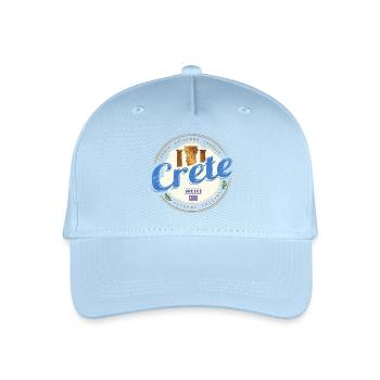 Kreta Insel in Griechenland Retro Vintage Souvenir - Kinder Bio Basecap - Hellblau - Vorne