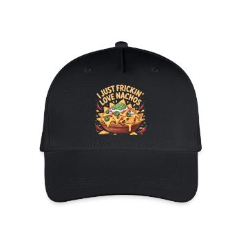 I Just Frickin Love Nachos Mexican Nachos - Organic Kids’ Baseball Cap - black - Front