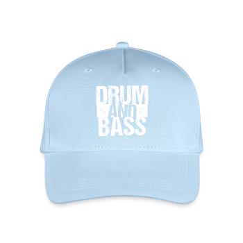 Drum and Bass Typographie Logo musique - Casquette de baseball bio Enfant - bleu clair - Devant