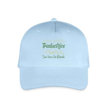 Traductrice aventurier passionnée de Randonnée cad - Casquette de baseball bio Enfant - bleu clair - Devant