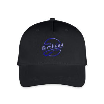 Happy Birthday Geburtstags Geschenke Feier Party - Kinder Bio Basecap - Schwarz - Vorne