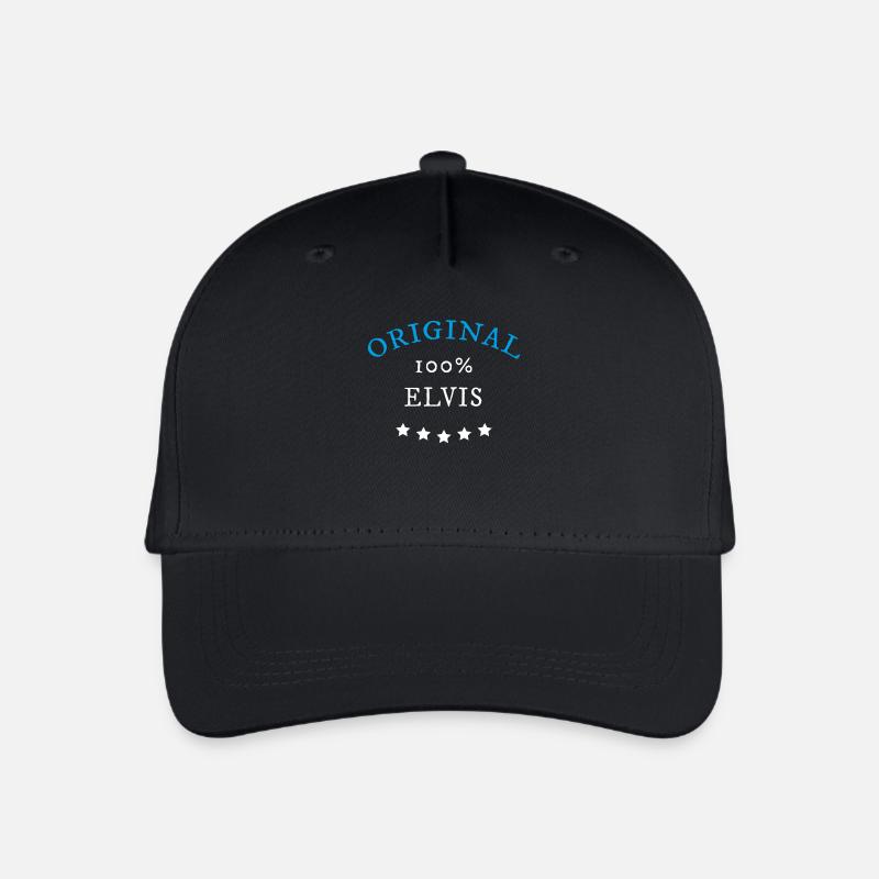 Original 100% Elvis, Geschenk, Namen - Kinder Bio Basecap - Schwarz