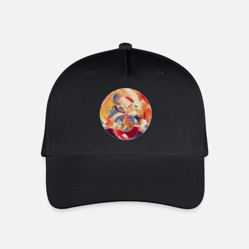Abstract Circle - Organic Kids’ Baseball Cap - black