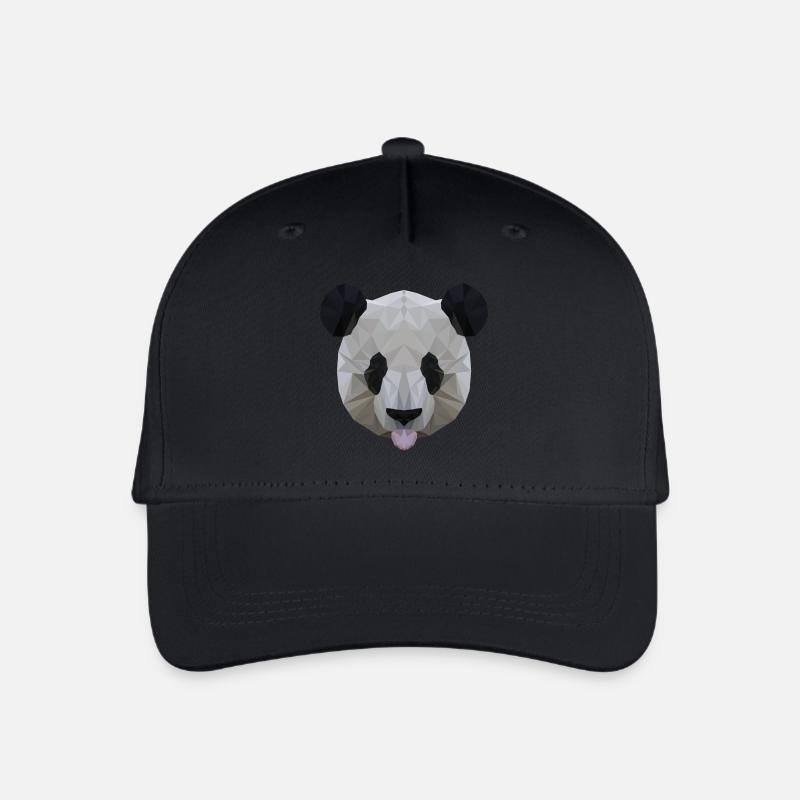 Polygon Panda - Kinder Bio Basecap - Schwarz