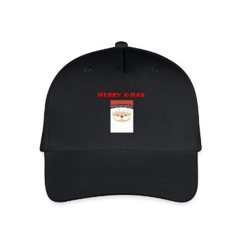 merry x mas mit Nikolaus - Kinder Bio Basecap - Schwarz - Vorne