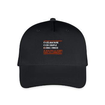 Célibataire Boule lyonnaise cadeau sport - Casquette de baseball bio Enfant - noir - Devant