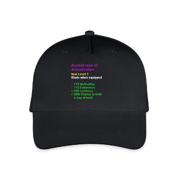 Robe der Demotivation - Kinder Bio Basecap - Schwarz - Vorne