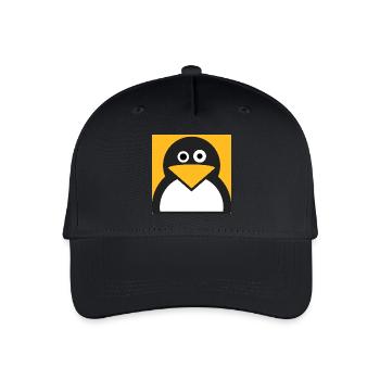 Linux Pingouin - Casquette de baseball bio Enfant - noir - Devant
