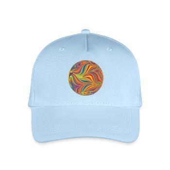 Bunter Farbkreis mit verlaufenden Farben - Kinder Bio Basecap - Hellblau - Vorne