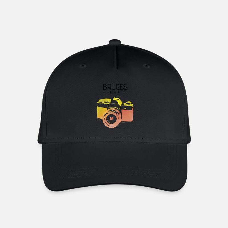 Caméra Bruges Belgique - Casquette de baseball bio Enfant - noir