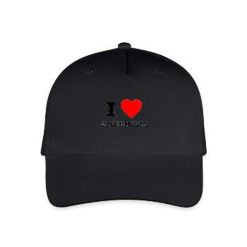 i love Stockholm - Kinder Bio Basecap - Schwarz - Vorne