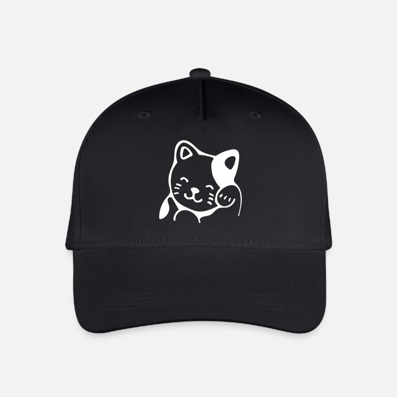 chat chanceux - Casquette de baseball bio Enfant - noir